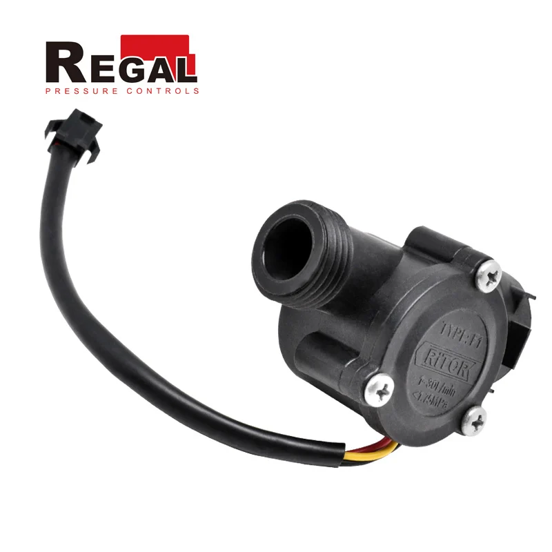 Hall Effect Water Flow Sensor 5 VDC G14 & Quickly Connect (2)