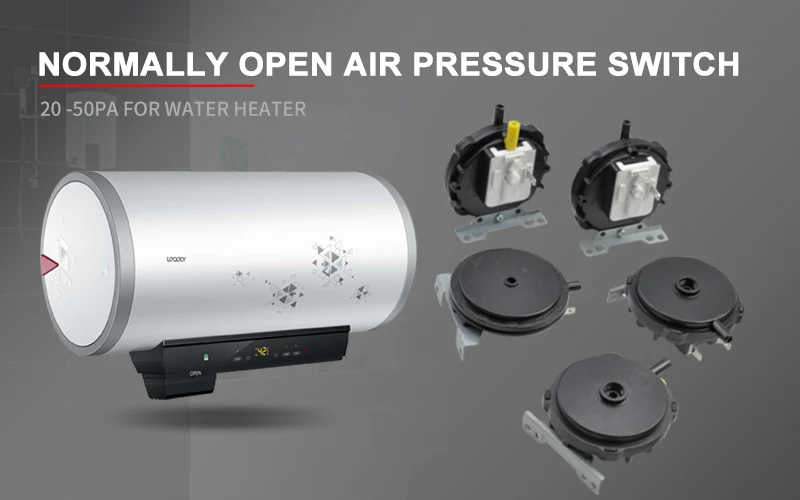 Water heater air pressure switch