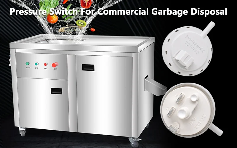 Pressure switch for commercial garbage disposers